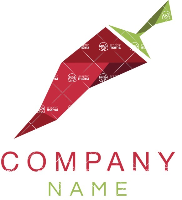 Business Logo Templates - vector graphics in a pack from GraphicMama - Food Logo Design with Red Hot Pepper
